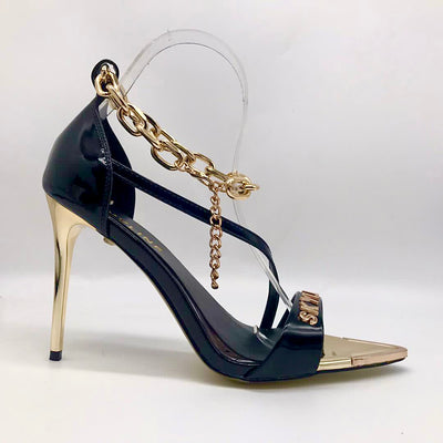 SKYLINE by Baumann Gold Bottoms walk on gold designer heels
