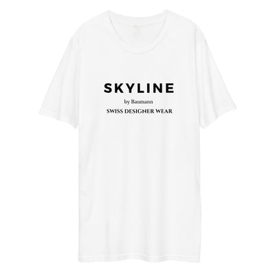 T-shirt unisexe blanc "Toujours en forme" avec logo SKYLINE noir