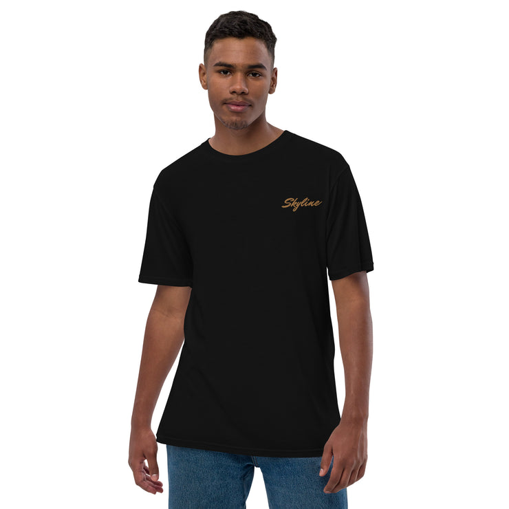 "See you tonight"  Shirt with golden SKYLINE logo embroidery