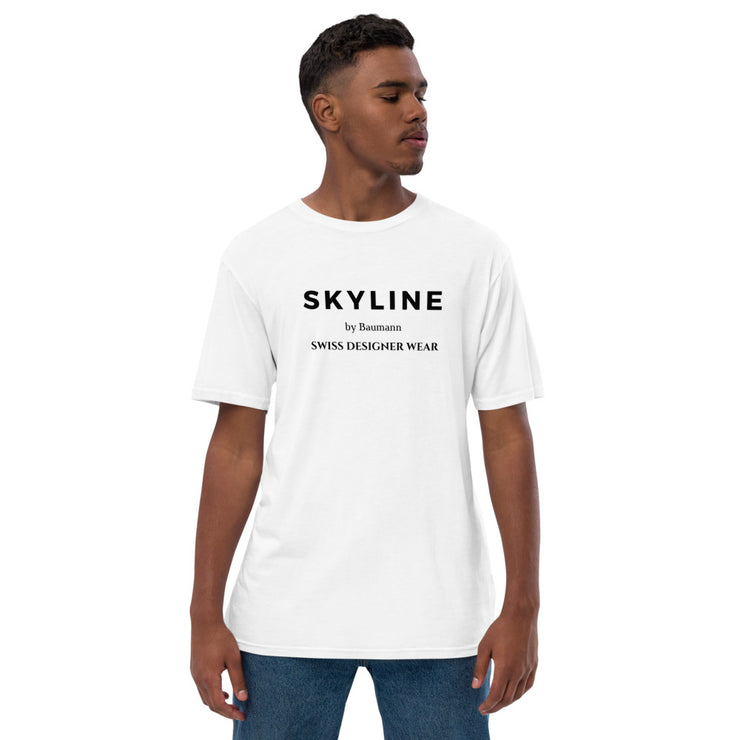 T-shirt unisexe blanc "Toujours en forme" avec logo SKYLINE noir
